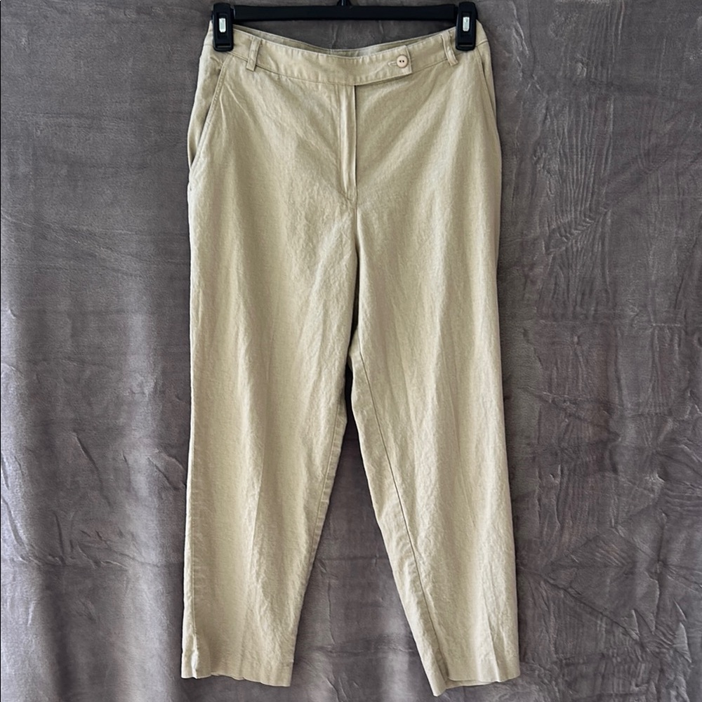 Bay Studio Tan Chinos Classic Khakis Linen Blend